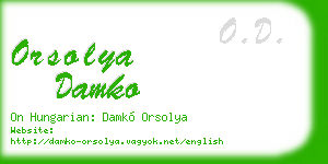 orsolya damko business card